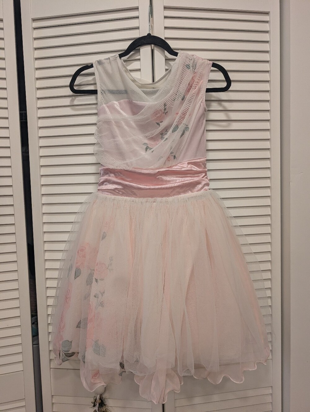 XLC‎ Girls' Pink Floral Tulle Party Dress/Dance Dress  Size 10/12